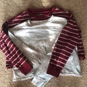Two long sleeve tees